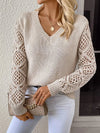Laura | Elegant Crochet Sleeve Sweater - Picela
