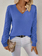 Laura | Elegant Crochet Sleeve Sweater - Picela