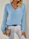Laura | Elegant Crochet Sleeve Sweater - Picela