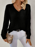 Laura | Elegant Crochet Sleeve Sweater - Picela