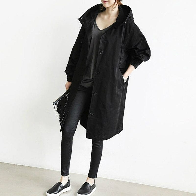 Laura | Elegant Hooded Longline Coat - Picela