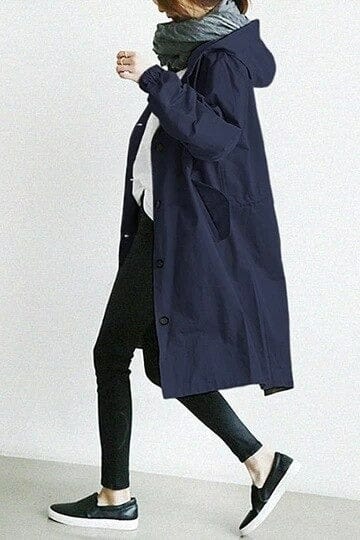 Laura | Elegant Hooded Longline Coat - Picela