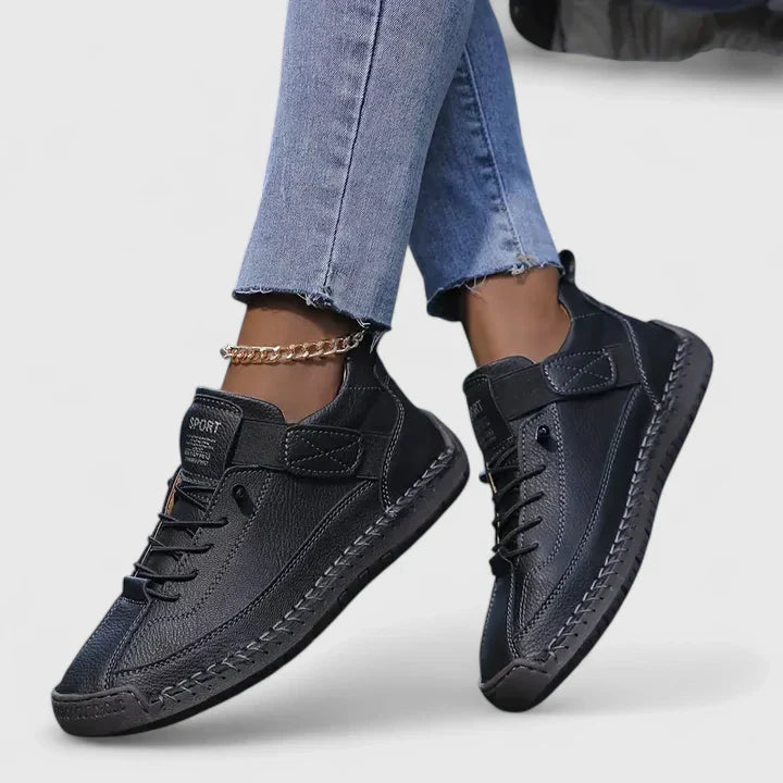Lauren | Comfortable Suede Lace-Up Sneakers - Picela