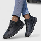 Lauren | Comfortable Suede Lace-Up Sneakers - Picela