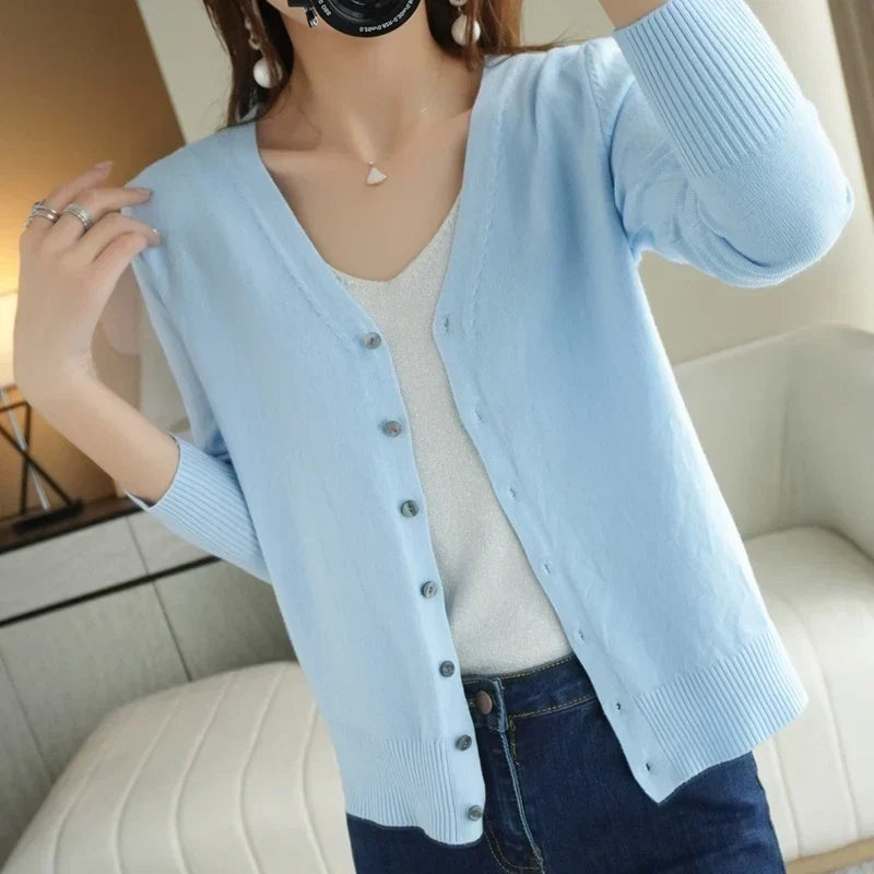 Lauren | Elegant Button-Down Knit Cardigan - Picela