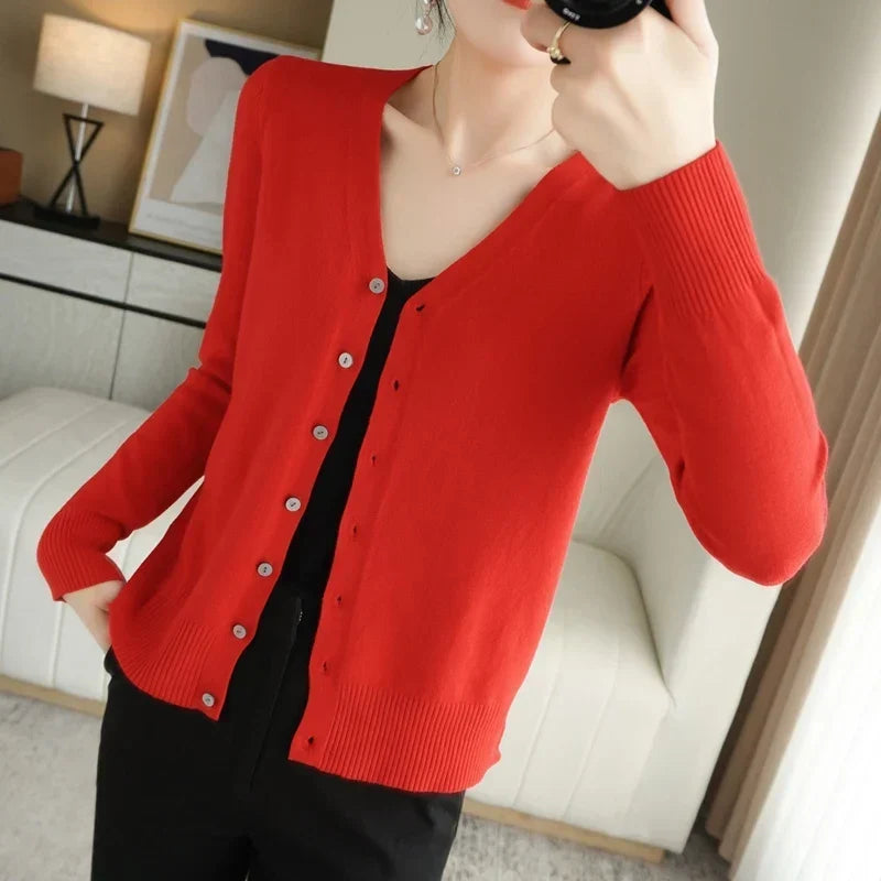 Lauren | Elegant Button-Down Knit Cardigan - Picela