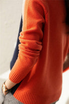 Lauren | Elegant Colorblock Crewneck Sweater - Picela