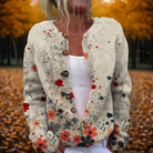 Lauren | Elegant Floral Button-Up Cardigan - Picela