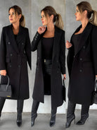 Lauren | Elegant Tailored Double-Breasted Coat - Picela