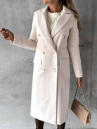 Lauren | Elegant Tailored Double-Breasted Coat - Picela