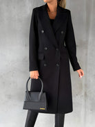 Lauren | Elegant Tailored Double-Breasted Coat - Picela