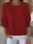 Loretta | Elegant Ribbed Crewneck Sweater - Picela