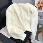 Megan | Cozy Pearl-Button Fuzzy Cardigan - Picela