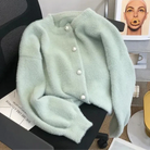 Megan | Cozy Pearl-Button Fuzzy Cardigan - Picela