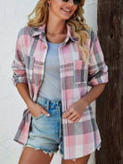 Megan | Effortless Plaid Flannel Top - Picela