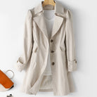 Megan | Elegant Belted Trench Coat - Picela