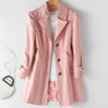 Megan | Elegant Belted Trench Coat - Picela