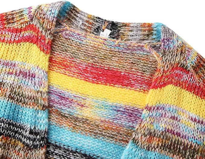 Megan | Elegant Striped Multicolor Cardigan - Picela