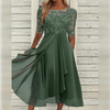 Megan | Feminine Chiffon Midi Dress - Picela
