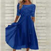 Megan | Feminine Chiffon Midi Dress - Picela