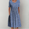 Megan | Feminine Floral Pleated Dress - Picela