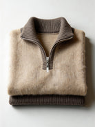 Megan | Soft Half-Zip Fuzzy Sweater - Picela