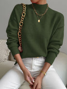 Melissa | Elegant Neck Knit Sweater - Picela