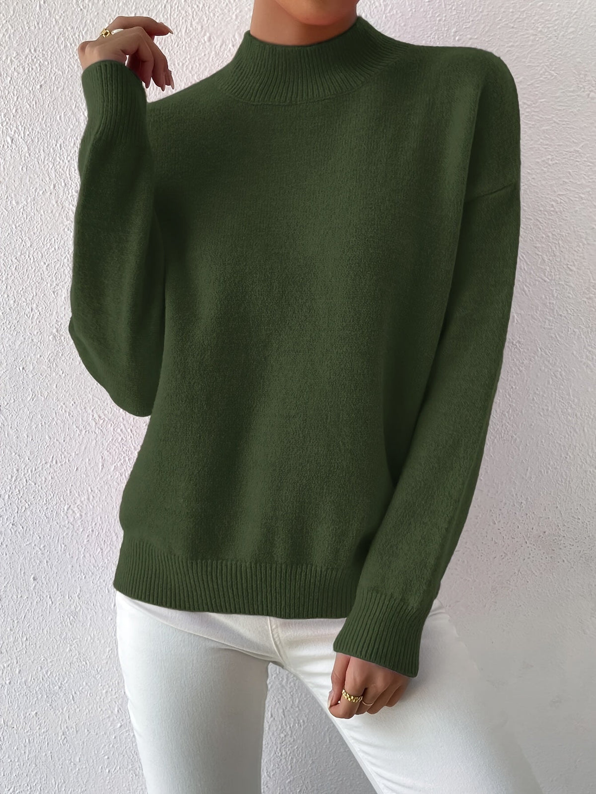 Melissa | Elegant Neck Knit Sweater - Picela