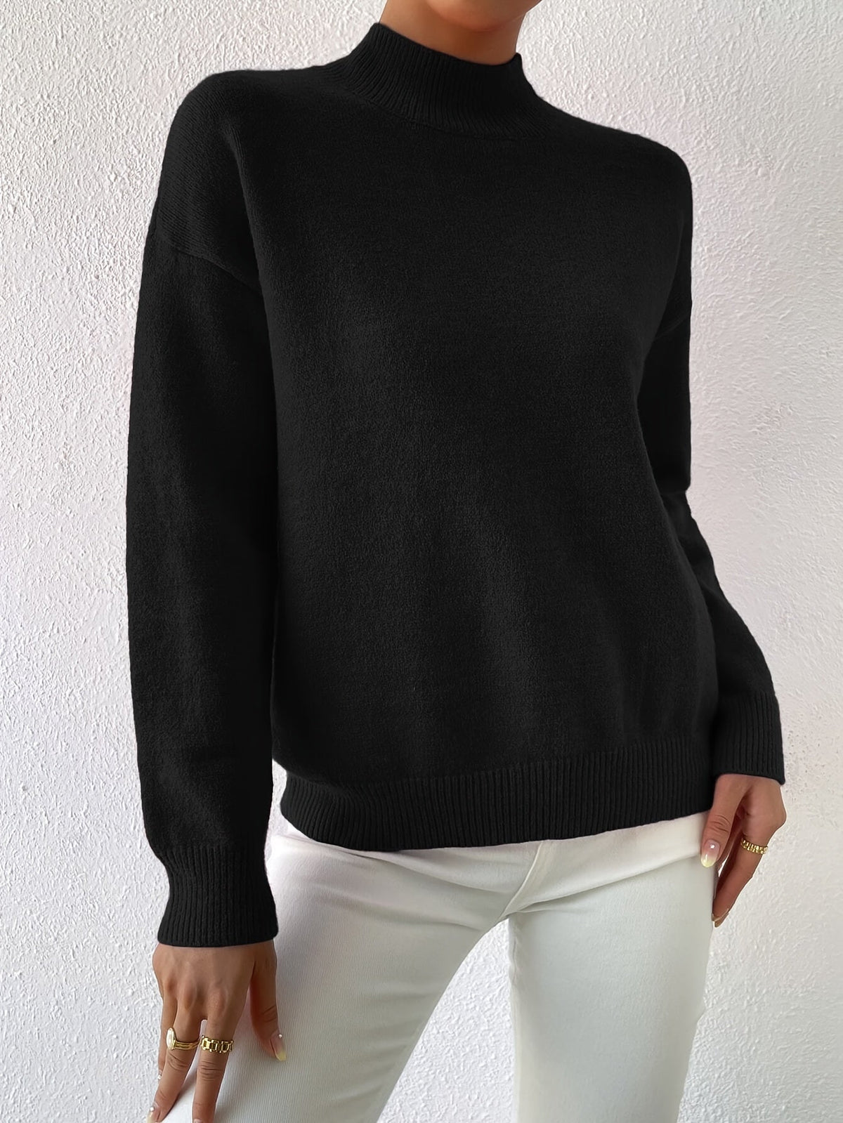 Melissa | Elegant Neck Knit Sweater - Picela