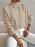 Melissa | Elegant Neck Knit Sweater - Picela