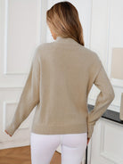 Melissa | Elegant Neck Knit Sweater - Picela