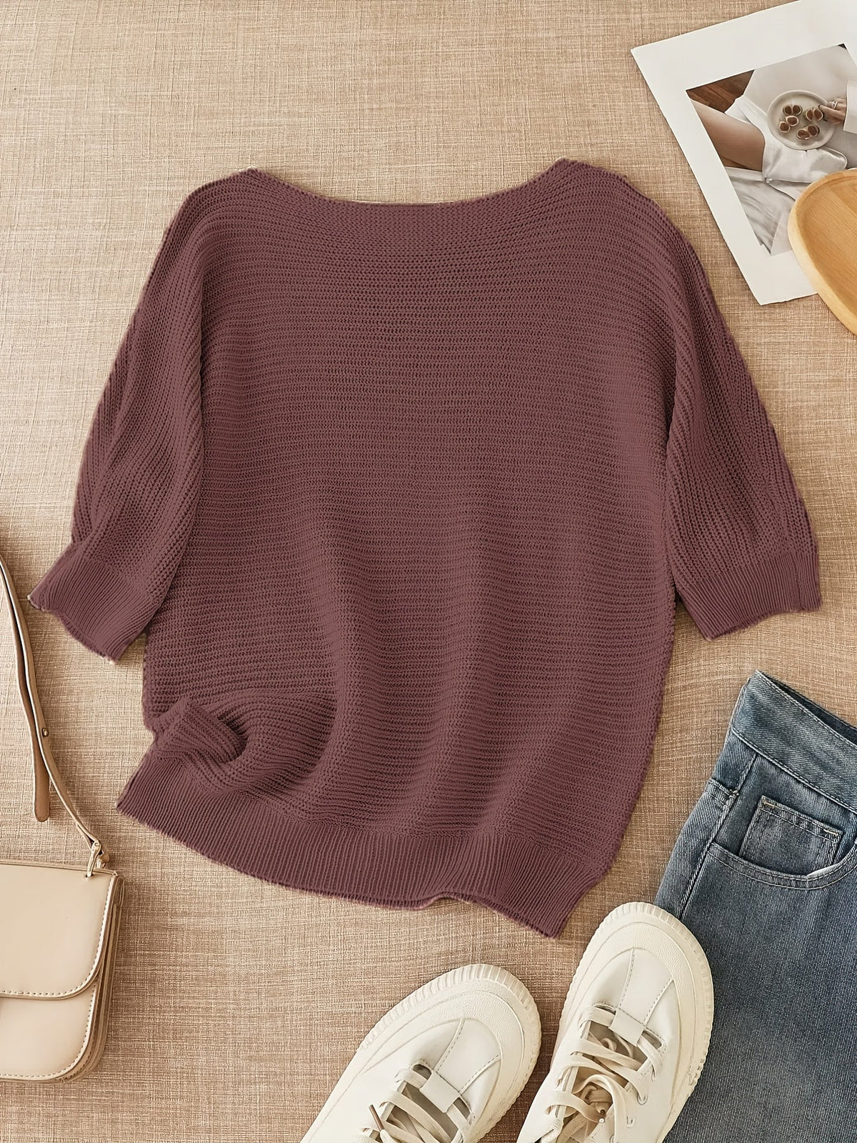 Melissa | Elegant Open-Knit Boat-Neck Sweater - Picela