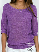 Melissa | Elegant Open-Knit Boat-Neck Sweater - Picela