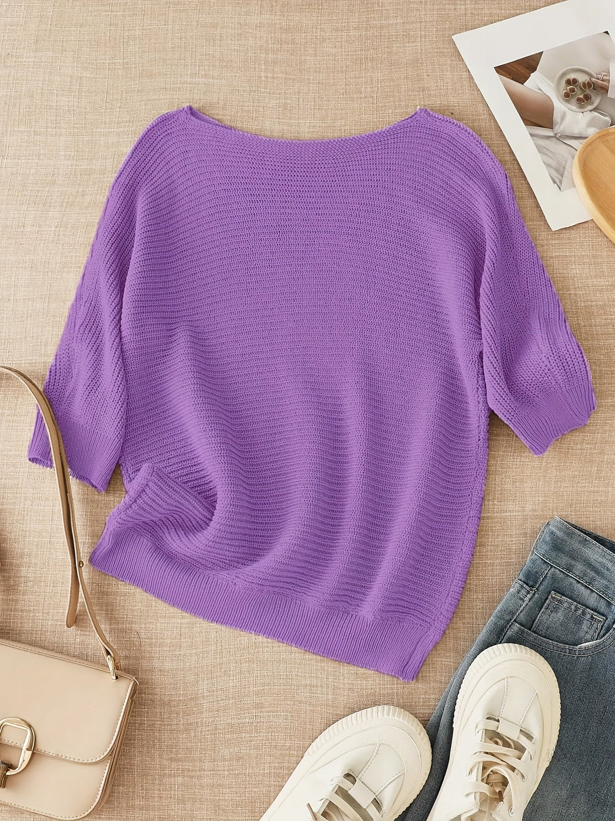 Melissa | Elegant Open-Knit Boat-Neck Sweater - Picela