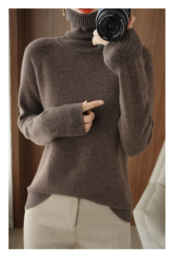 Melissa | Elegant Ribbed Turtleneck Sweater - Picela
