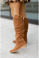 Melissa | Elegant Suede Slouchy Boots - Picela