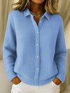Melissa | Elegant Waffle-Knit Button-Up Cardigan - Picela