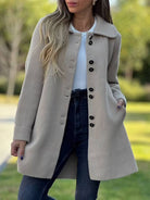 Melissa | Elegant Wool Button-Front Coat - Picela