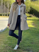 Melissa | Elegant Wool Button-Front Coat - Picela