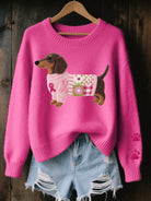 Melissa | Stylish Dachshund Graphic Sweater - Picela
