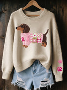 Melissa | Stylish Dachshund Graphic Sweater - Picela