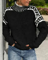 Melissa | Stylish Leopard Yoke Sweater - Picela
