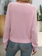 Michelle | Elegant Crochet V-Neck Sweater - Picela