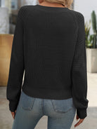 Michelle | Elegant Crochet V-Neck Sweater - Picela