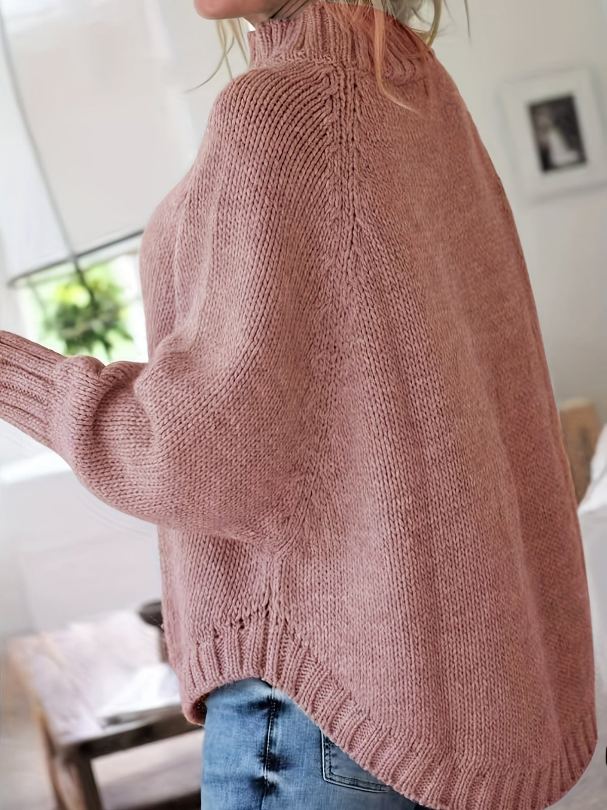 Nicole | Elegant Cable-Knit Mock-Neck Sweater - Picela