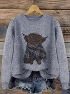 Nicole | Elegant Cow Knit Sweater - Picela