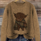Nicole | Elegant Cow Knit Sweater - Picela
