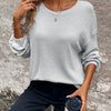 Nicole | Elegant Waffle-Knit Crewneck Sweater - Picela