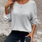 Nicole | Elegant Waffle-Knit Crewneck Sweater - Picela