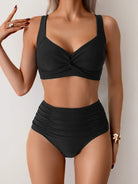 Nicole | Flattering Twist-Front High-Waist Bikini - Picela